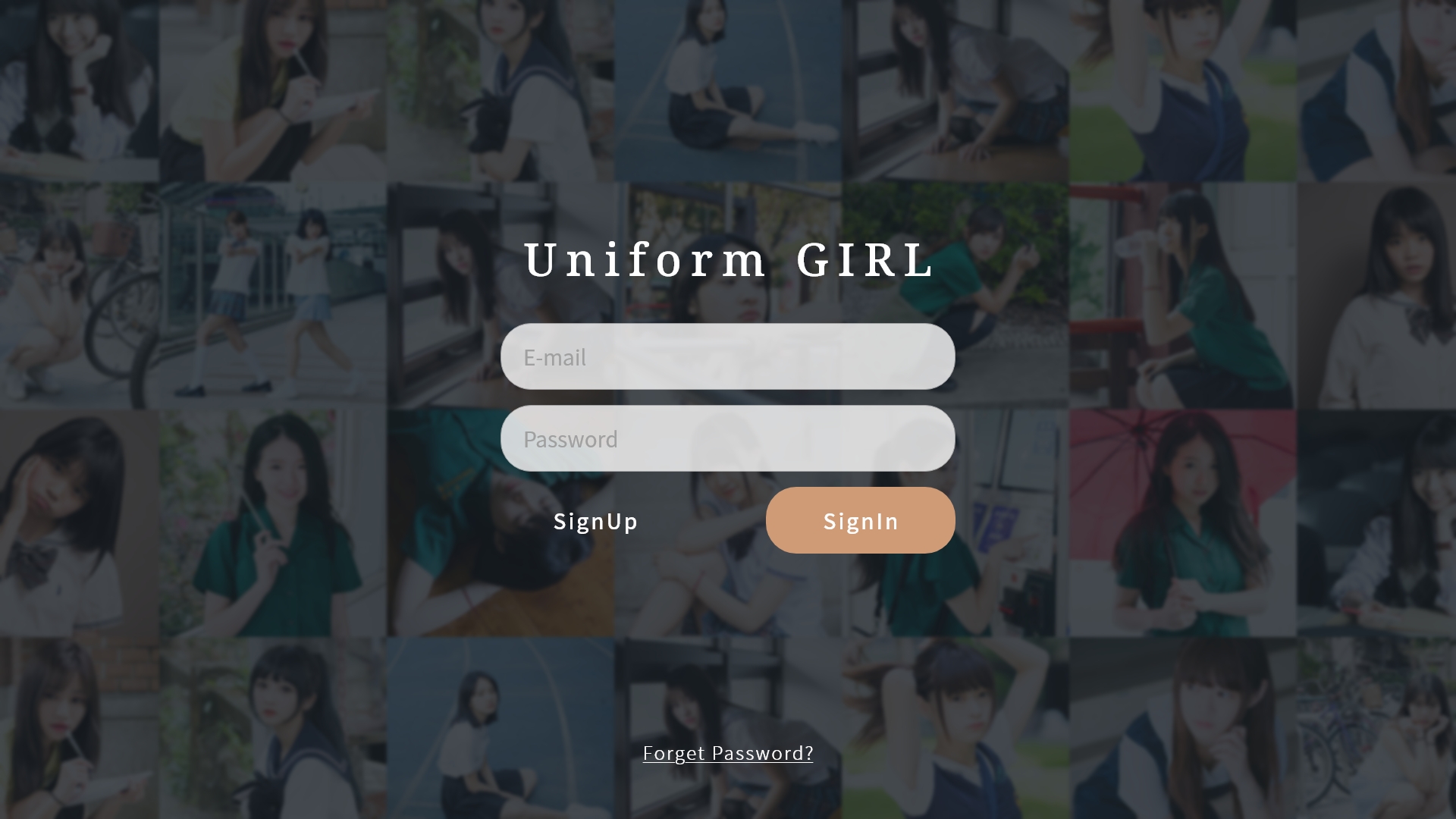 Jiaty_DailyUI_#4 #4 Uniform Girls Sign In Page